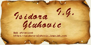 Isidora Gluhović vizit kartica